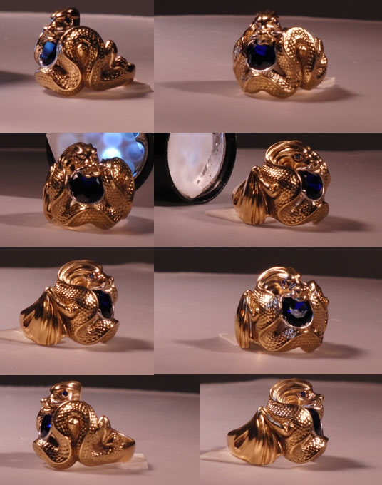 Изготовление ювелирного кольца Дракончик под заказ