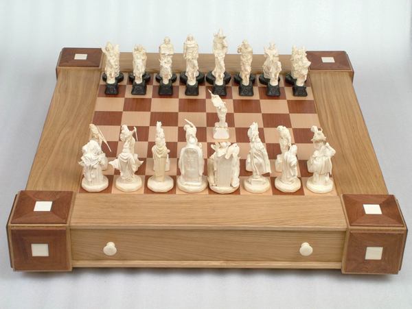 Шахматный набор Валькирьи и Нибелунги вид сверху