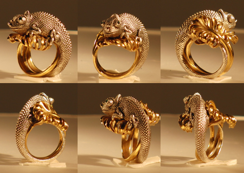 Восковая модель кольцо Хамелеон внешний вид
